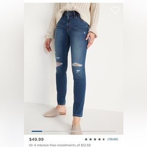 Old Navy pop icon skinny jeans with holes